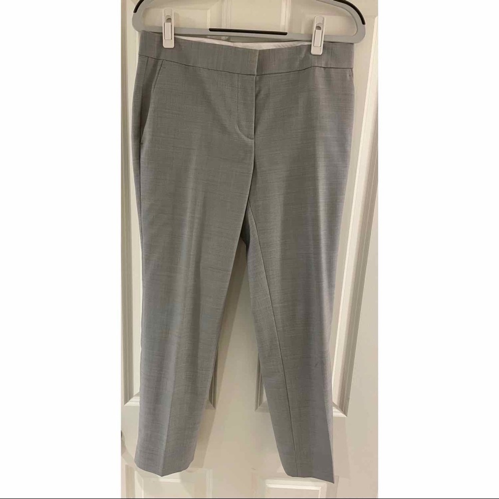 Ann Taylor Cropped Gray Suit Pants